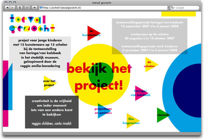 Ontwerp voor tentoonstelling 'Toeval Gezocht'